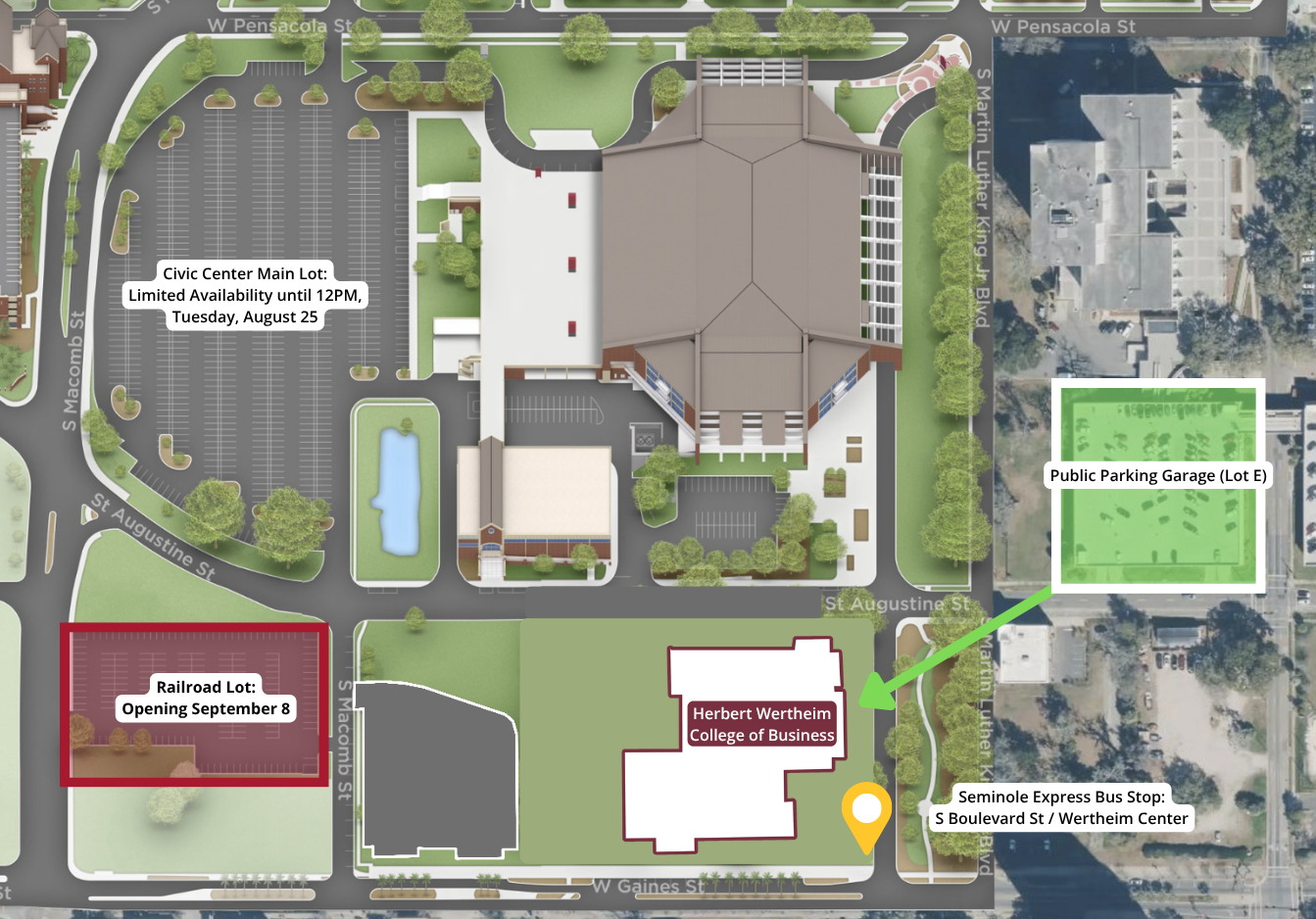 FSU College of Business Wertheim Center Parking