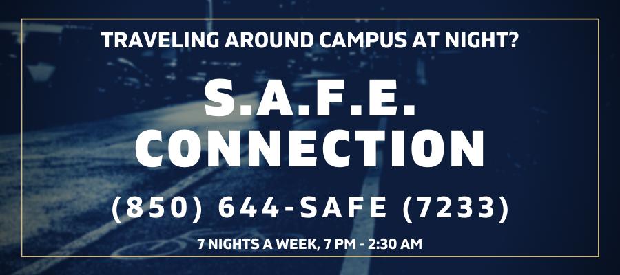 Call 850-644-7233 for SAFE Connection