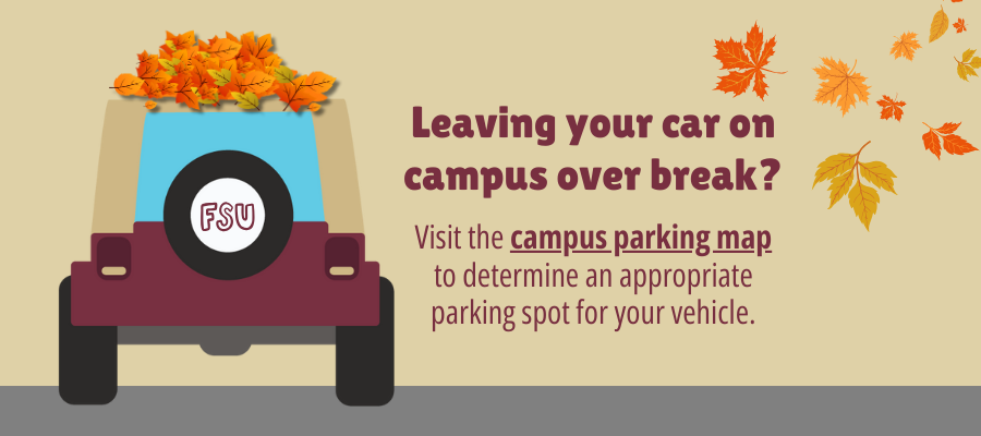 Notice to park in an approved spot over Thanksgiving Break